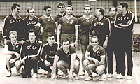 Первая сборная СССР по волейболу - олимпийские чемпионы. 1964 г.